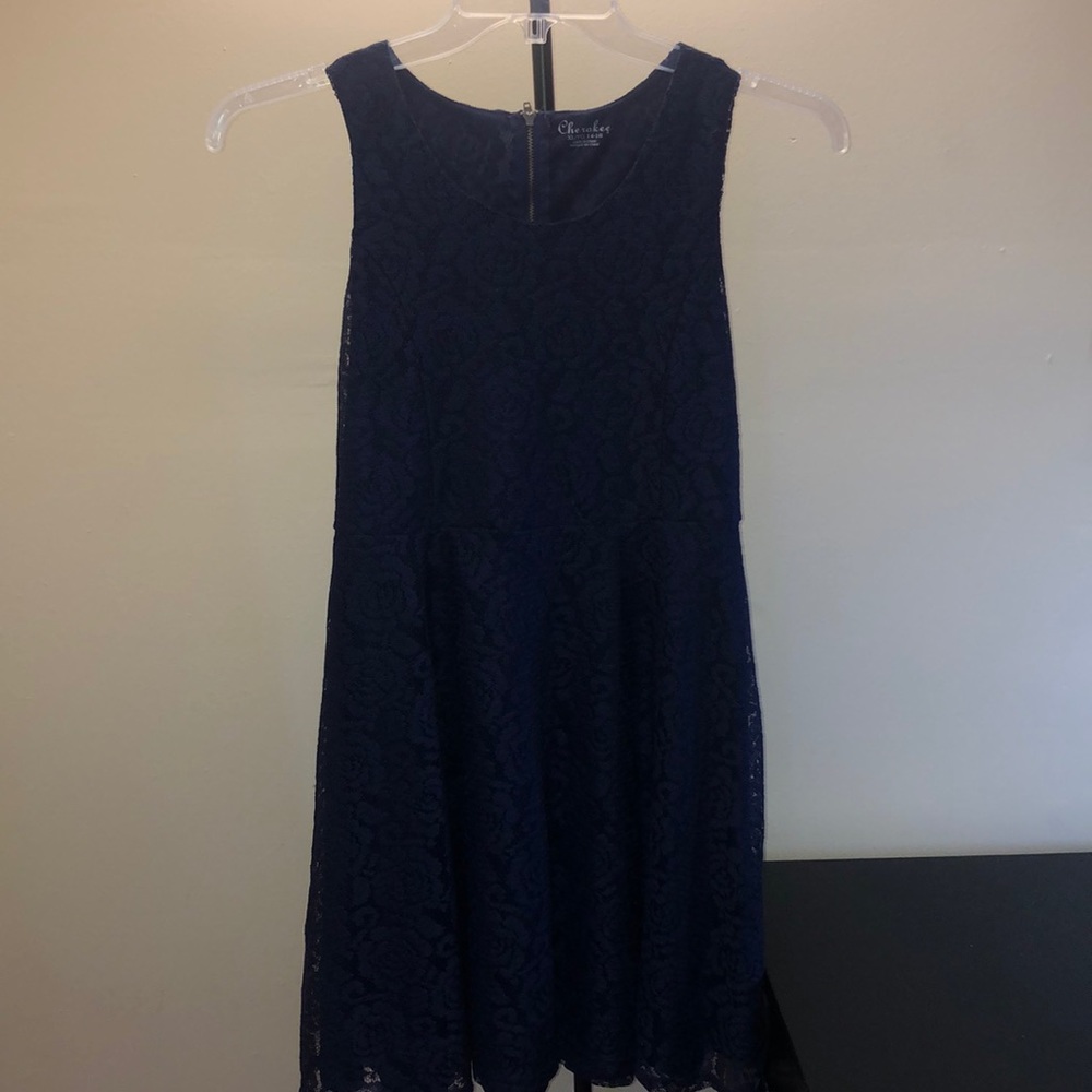 Navy blue lace dress